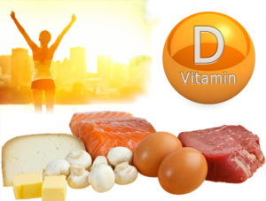 девушка, утро и продукты с витамином Д